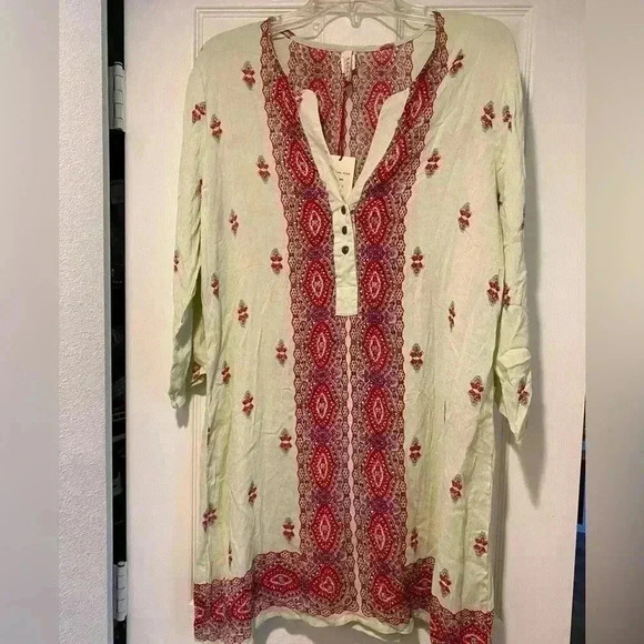 Anthropologie Women's Raga Boho Tunic Dress  viscose NEW size medium - Picture 1 of 14